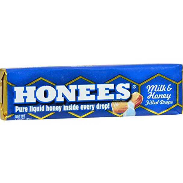 Honees Milk and Honey Filled Drops - Case of 24 - 1.5 oz