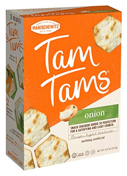 Manischewitz - Tam Tams Snack Crackers - Onion - Case of 12 - 9.6 oz.