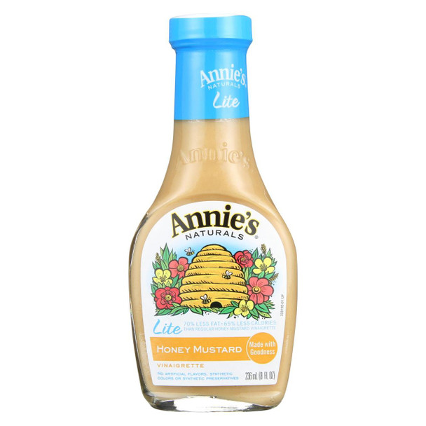 Annie's Naturals Lite Dressing Vinaigrette Honey Mustard - Case of 6 - 8 fl oz.