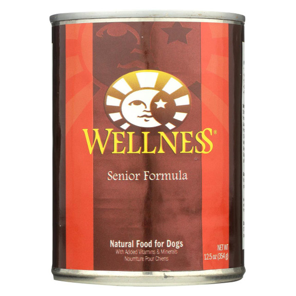 Wellness Pet Products Dog Food - Senior Recipe - Case of 12 - 12.5 oz.