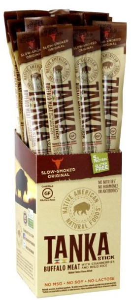 Tanka Bar Wild Snack Stick - Buffalo with Cranberry and Wild Rice - 1 oz - Case of 24