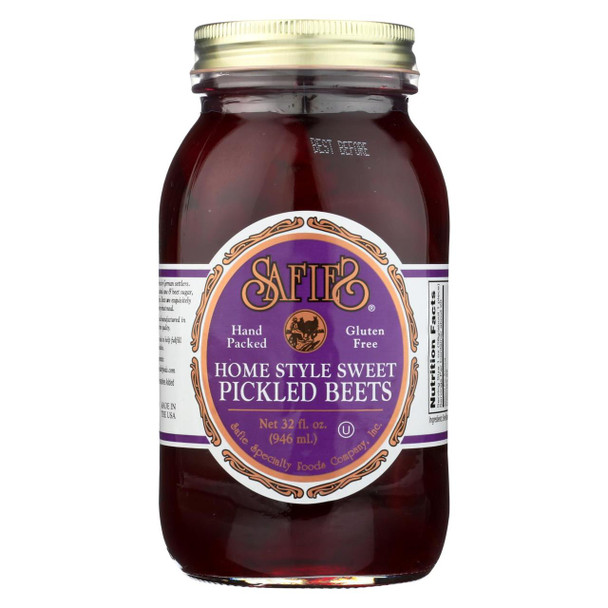 Safie Specialty Foods Beets - Sweet Pickled - Case of 6 - 32 fl oz