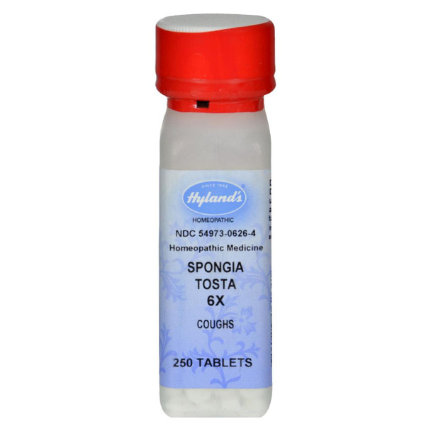 Hylands Homeopathic Spongia Tosta 6X - 250 Tablets