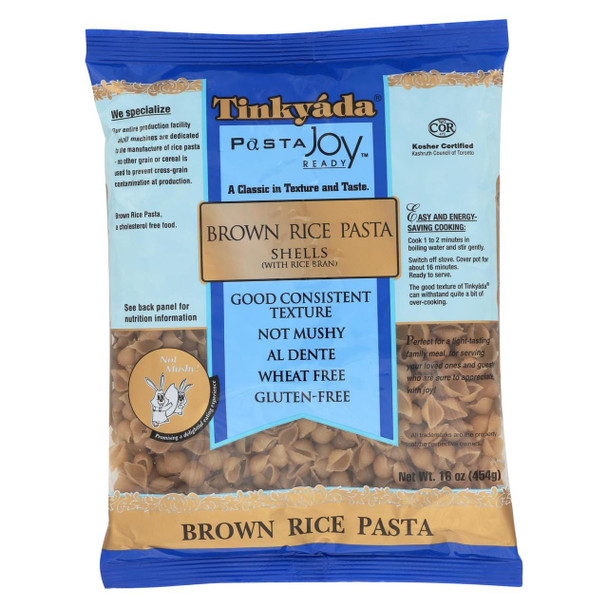 Tinkyada Brown Rice Pasta - Shells - Case of 12 - 16 oz