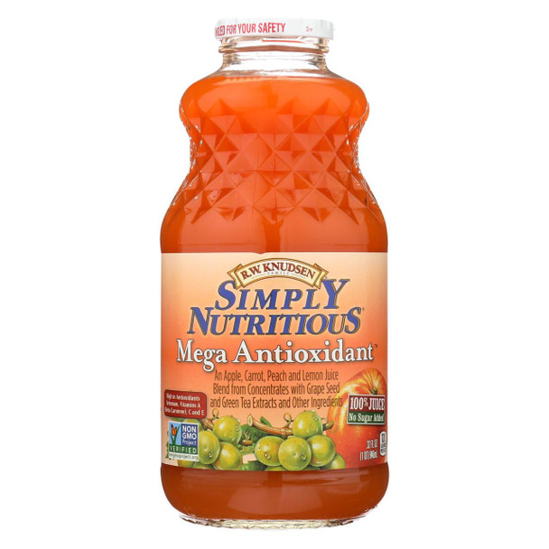 R.W. Knudsen Simply Nutritious Juice - Mega Antioxidant - Case of 12 - 32 Fl oz.