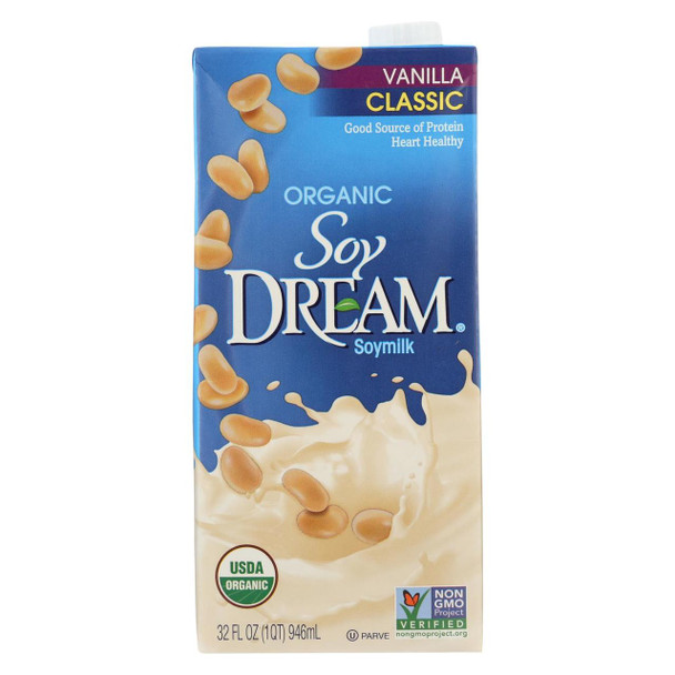 Soy Dream Organic Soymilk - Classic Vanilla - Case of 12 - 32 fl oz.