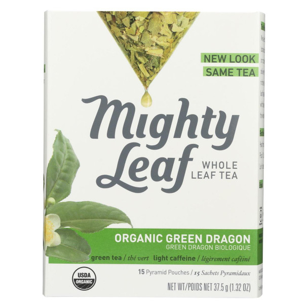 Mighty Leaf Tea Green Tea - Organic Green Dragon - Case of 6 - 15 Bags