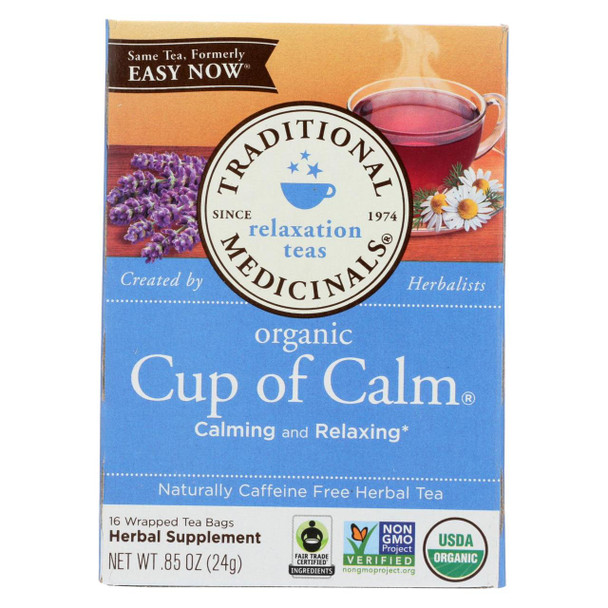 Traditional Medicinals Organic Easy Now Herbal Tea - 16 Tea Bags - Case of 6