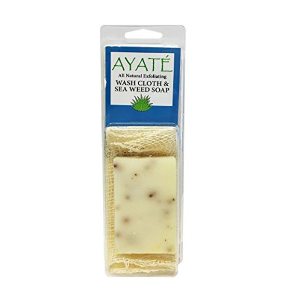 Thai Deodorant Stone Ayate All Natural Wash Cloth With Cleansing Bar - 1 Bar