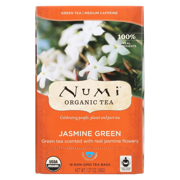 Numi Tea Jasmine Green Tea - Medium Caffeine - 18 Bags