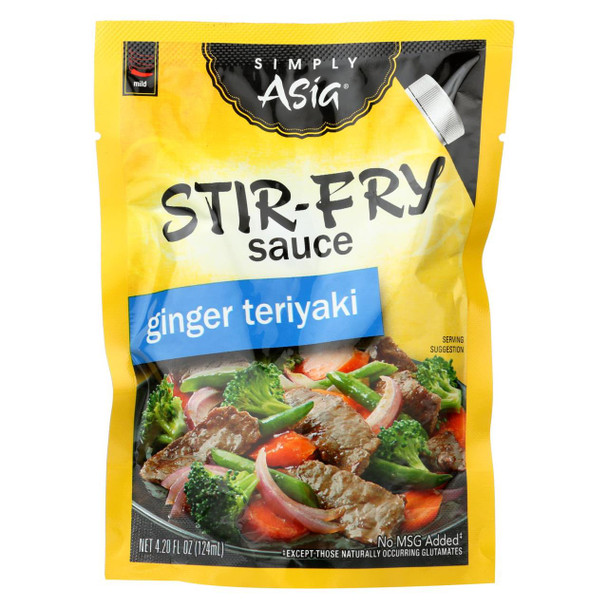 Simply Asia Ginger Teriyaki Stir Fry Sauce - Case of 6 - 4.2 Fl oz.