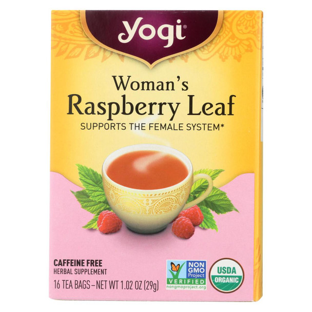 Yogi Tea Woman's Raspberry Leaf - Caffeine Free - 16 Tea Bags