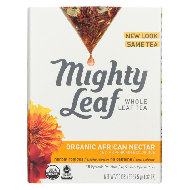 Mighty Leaf Tea Herbal Tea - Organic African Nectar - Case of 6 - 15 Bags
