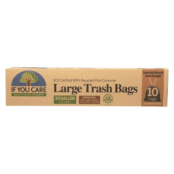 If You Care Trash Bags - Recycled - Case of 12 - 10 Count