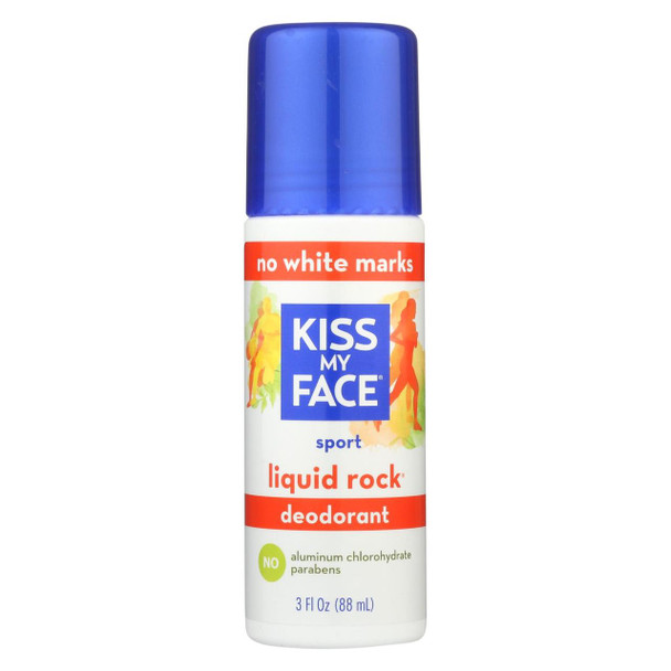 Kiss My Face Deodorant Liquid Rock Roll On Sport - 3 fl oz