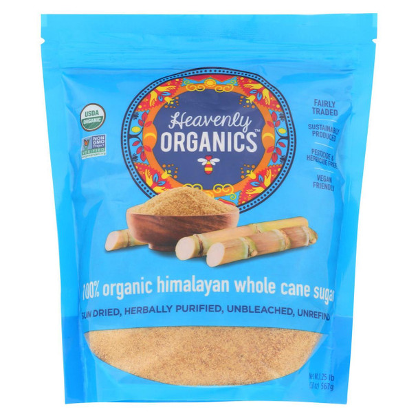 Heavenly Organics 100% Organic Heavenly Sugar - Case of 6 - 20 oz