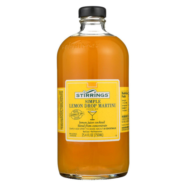 Stirrings Cocktail Mixer - Lemon Drop - Case of 6 - 750 ml