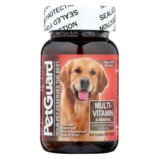 Petguard Multi-Vitamin and Mineral - For Dogs - 50 Tablets