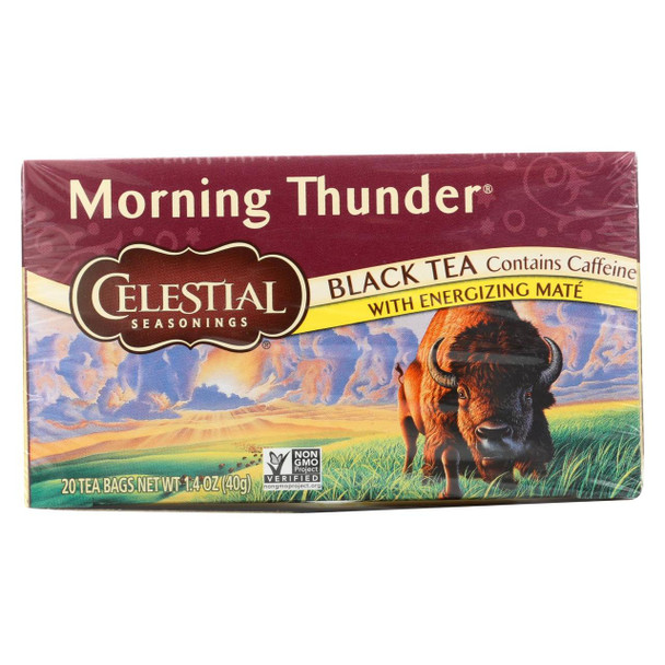 Celestial Seasonings Black Tea - Morning Thunder - 20 Bags
