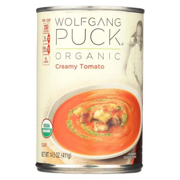 Wolfgang Puck Organic Creamy Tomato Soup - Case of 12 - 14.5 oz.