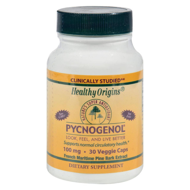 Healthy Origins Pycnogenol - 100 mg - 30 Vegetarian Capsules