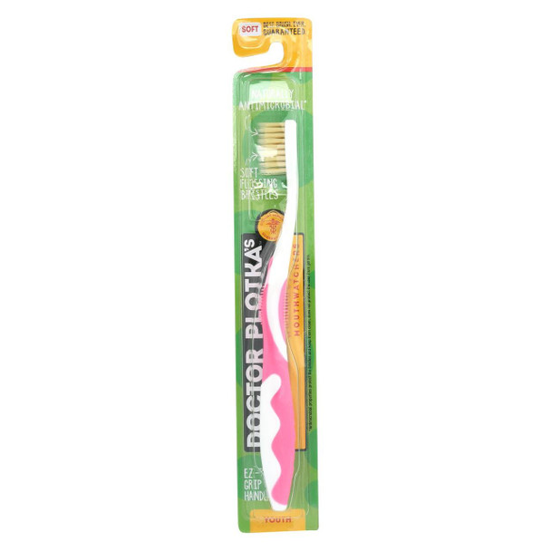 Mouth Watchers Antibacterial Youth Toothbrush Display Case - Pink - Case of 20