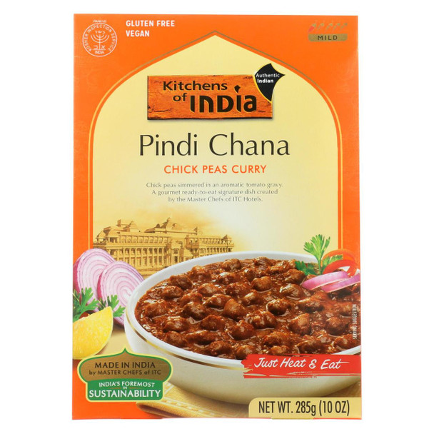 Kitchen Of India Dinner - Chick Peas Curry - Pindi Chana - 10 oz - case of 6