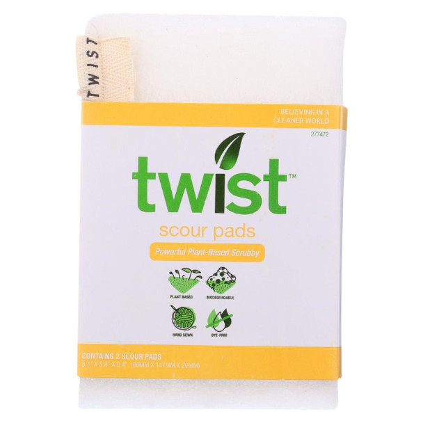 Twist Scour Pads - 2 pads - 1 count - case of 12