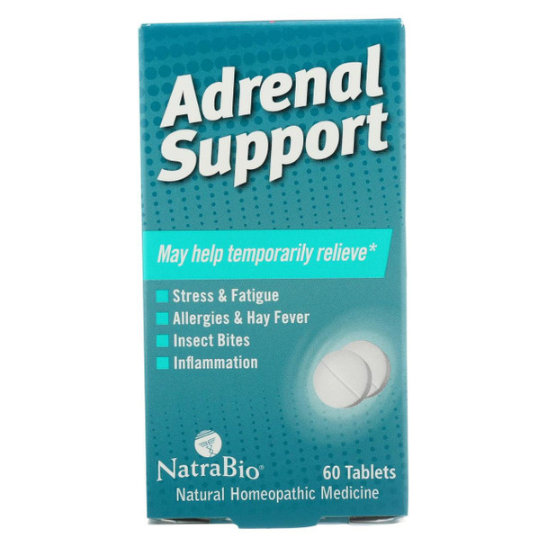 NatraBio Adrenal Support - 60 Tablets