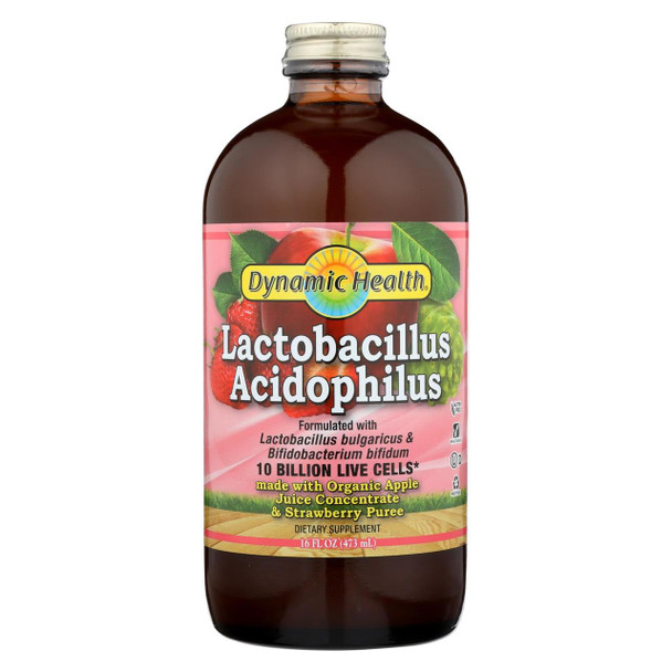 Dynamic Health Lactobacillus Acidophilus Apple And Strawberry - 16 fl oz