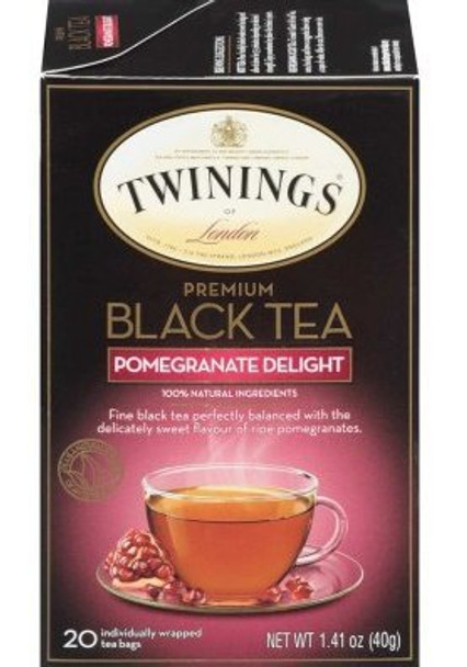 Twining's Tea Black Tea - Pomegranate Delight - Case of 6 - 20 Bags