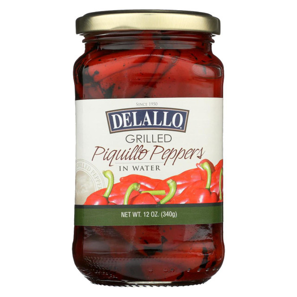 Delallo - Grilled Piquillo Peppers - Case of 12 - 12 oz.