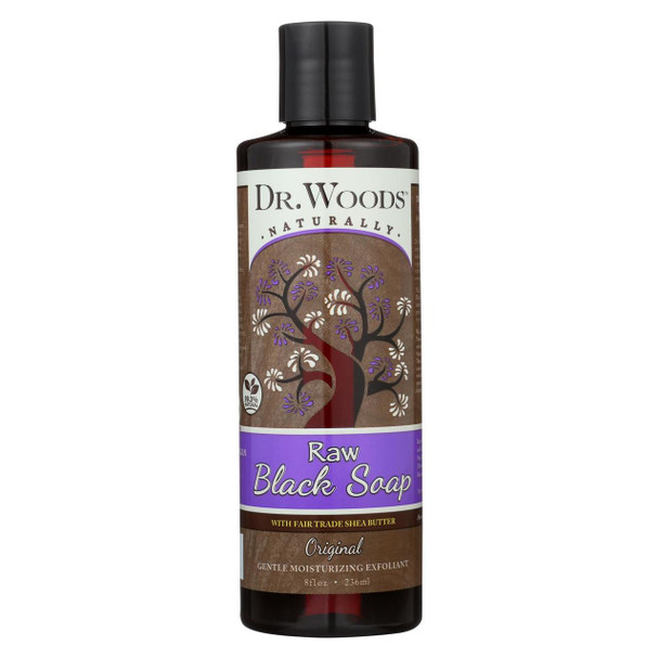 Dr. Woods Shea Vision Pure Black Soap with Organic Shea Butter - 8 fl oz