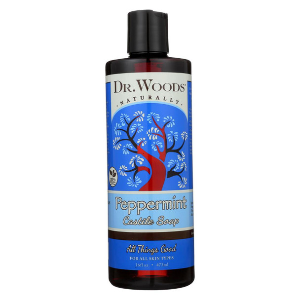 Dr. Woods Pure Castile Soap Peppermint - 16 fl oz