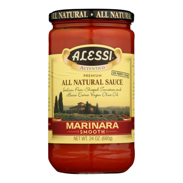 Alessi - Pasta Sauce - Smooth Marinara - Case of 6 - 24 oz