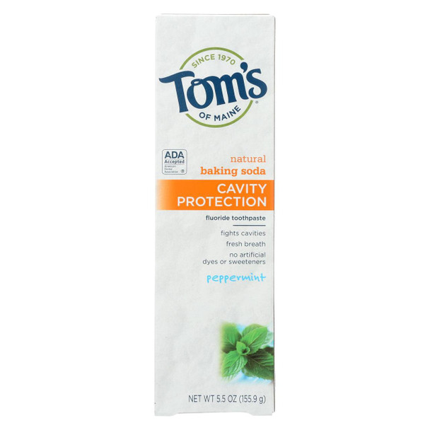 Tom's of Maine Cavity Protection Toothpaste Peppermint - 5.5 oz - Case of 6