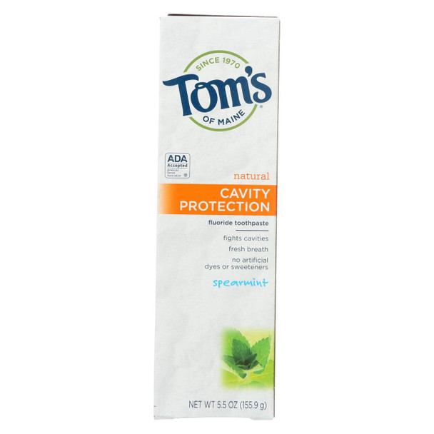 Tom's of Maine Cavity Protection Toothpaste Spearmint - 5.5 oz - Case of 6
