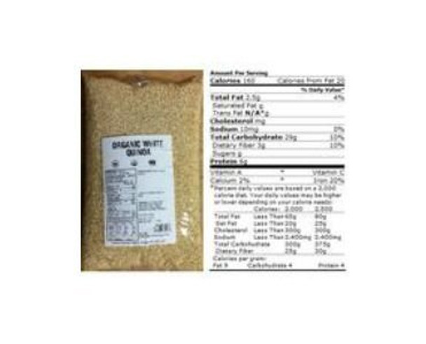 Bulk Grains Organic Quinoa White - Single Bulk Item - 5LB