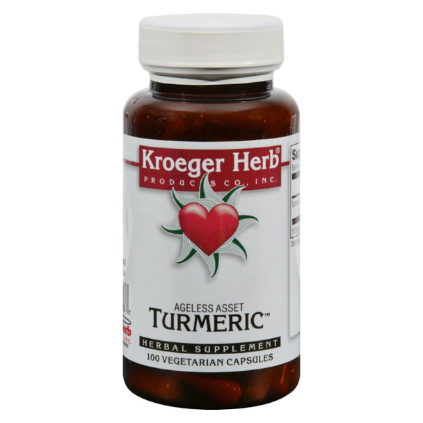 Kroeger Herb Turmeric - 100 Vegetarian Capsules