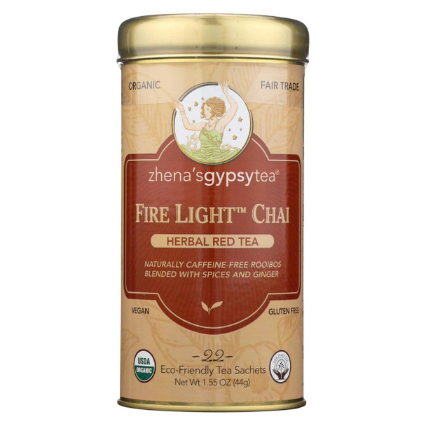 Zhena's Gypsy Tea Fire Light Chai Herbal Red Tea - 22 Tea Bags