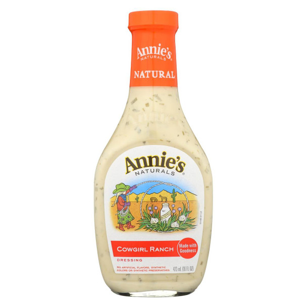 Annie's Naturals Organic Dressing - Cowgirl Ranch - Case of 6 - 16 fl oz