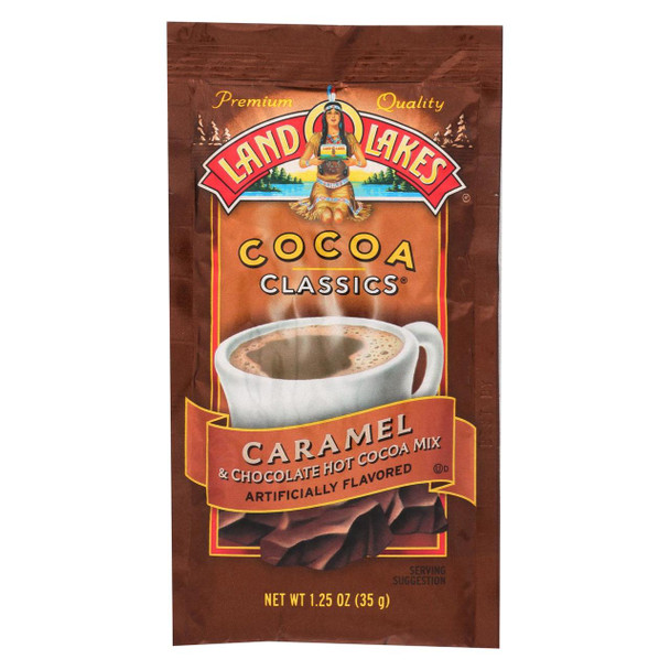 Land O Lakes Cocoa Classic Mix - Caramel and Chocolate - 1.25 oz - Case of 12