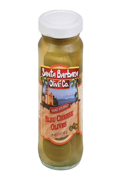 Santa Barbara Stuffed Olives - Bleu Cheese - Case of 6 - 5 oz.