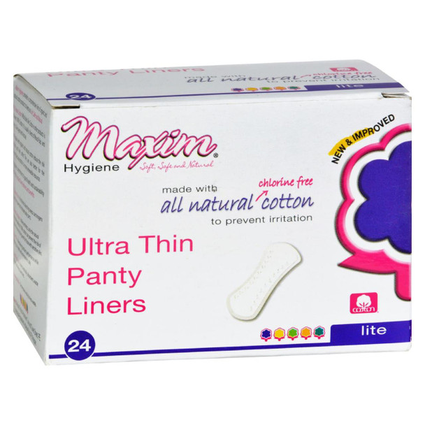 Maxim Hygiene Natural Cotton Ultra Thin Pantiliners Light Days - 24 Pads