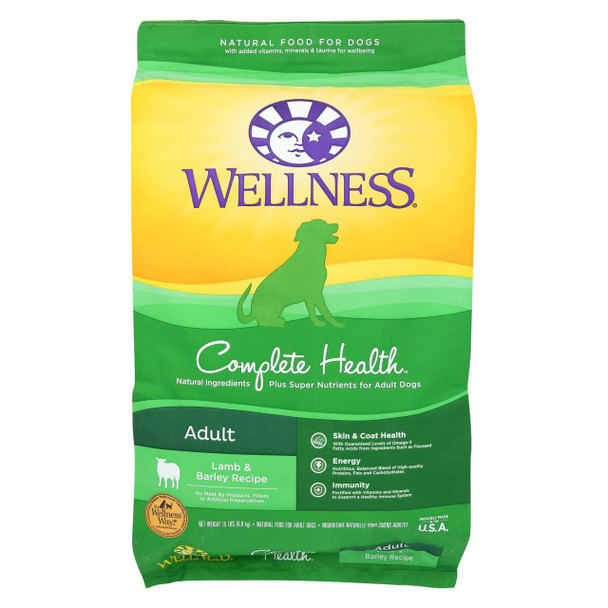 Wellness Pet Products Dog Food - Lamb and Barley Recipe - 15