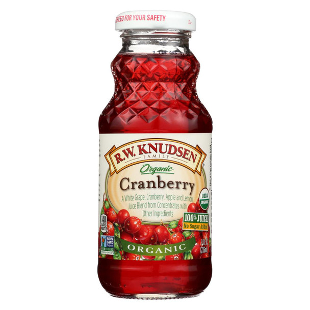 R.W. Knudsen - Organic Cranberry Juice - Case of 24 - 8 fl oz