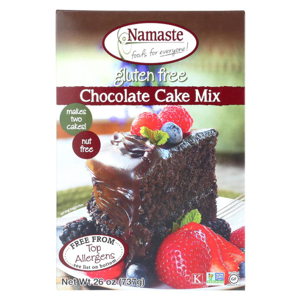 Namaste Foods Chocolate Cake - Mix - Case of 6 - 26 oz.