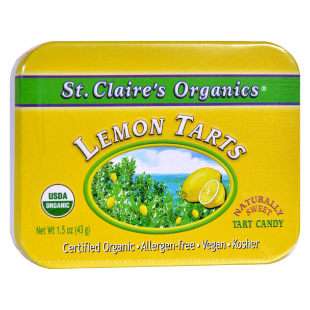 St Claire's Organic Lemon Tarts Display Case - Case of 6 - 1.5 oz