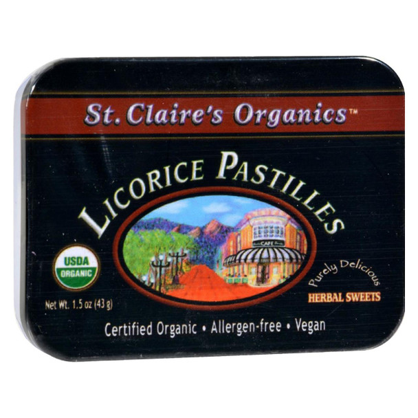 St Claire's Organic Licorice Sweets Display Case - Case of 6 - 1.5 oz