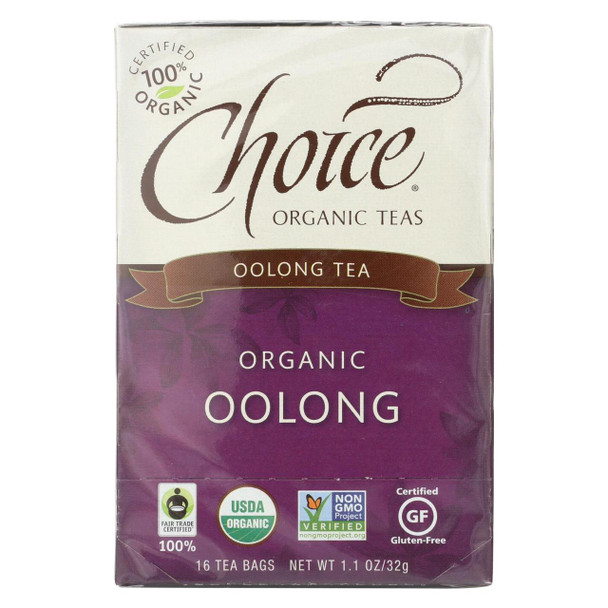 Choice Organic Teas Oolong Tea - 16 Tea Bags - Case of 6